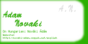 adam novaki business card